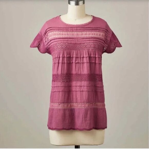 Sundance (3) Aria Eyelet BUNDLE Three Size Small Boho Women's Lace Blouse - Picture 2 of 16